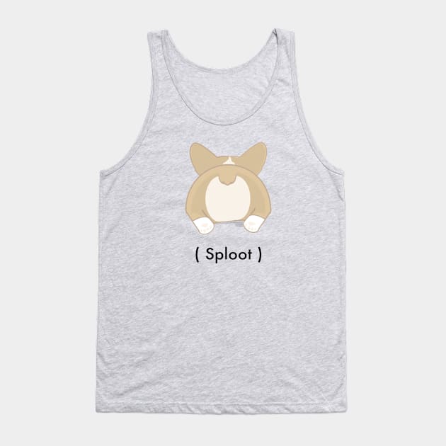 Tan Corgi Sploot Tank Top by MamaHawk